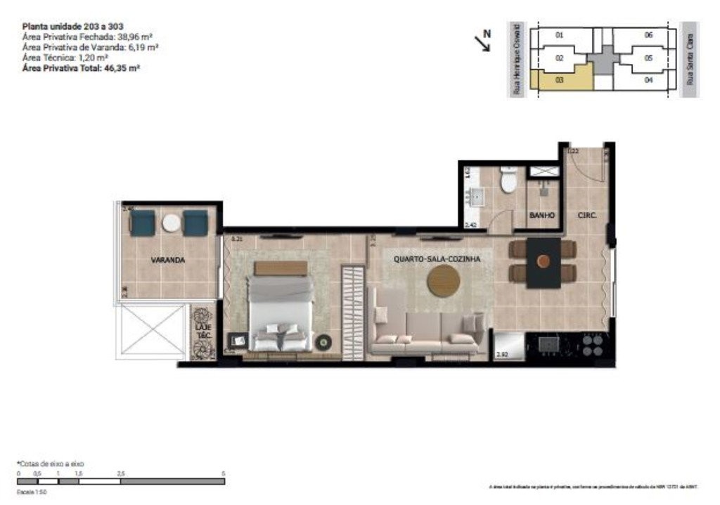Apartamento, 1 quarto, 46 m² - Foto 11