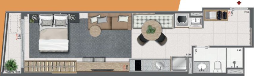 Apartamento, 1 quarto, 51 m² - Foto 29