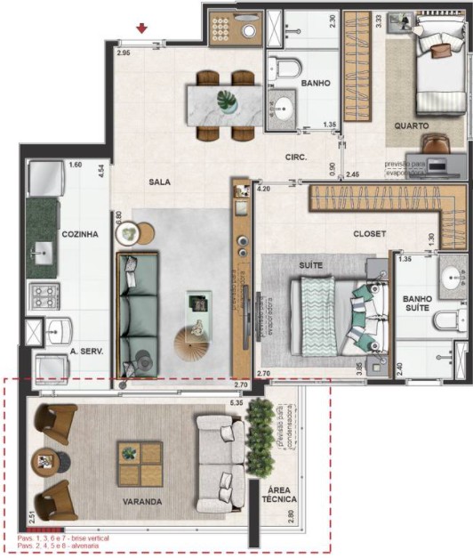 Apartamento, 3 quartos, 91 m² - Foto 66
