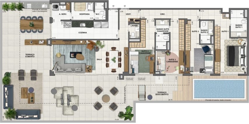 Apartamento, 4 quartos, 227 m² - Foto 44