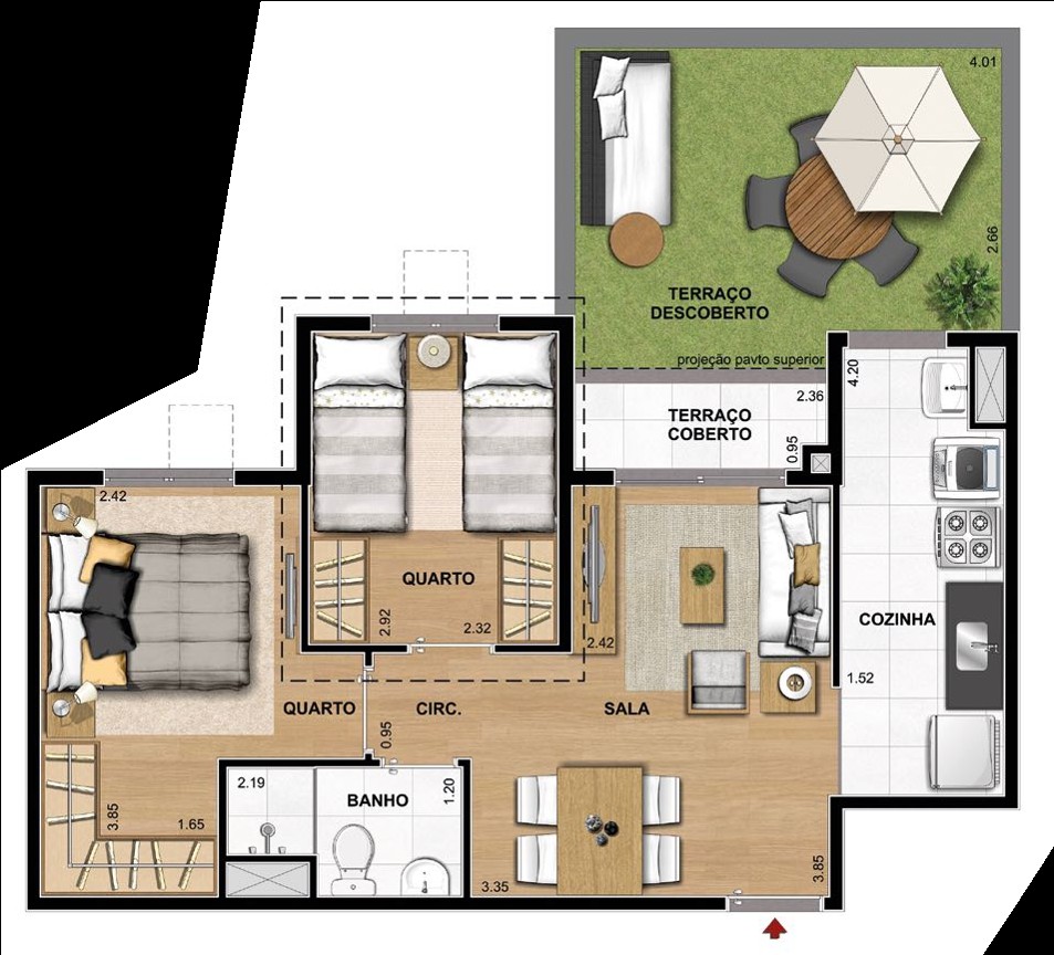 Apartamento, 2 quartos, 55 m² - Foto 24