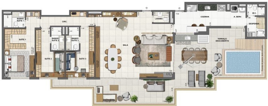 Apartamento, 4 quartos, 227 m² - Foto 50