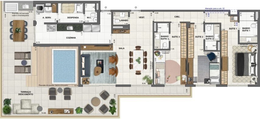 Apartamento, 3 quartos, 242 m² - Foto 48