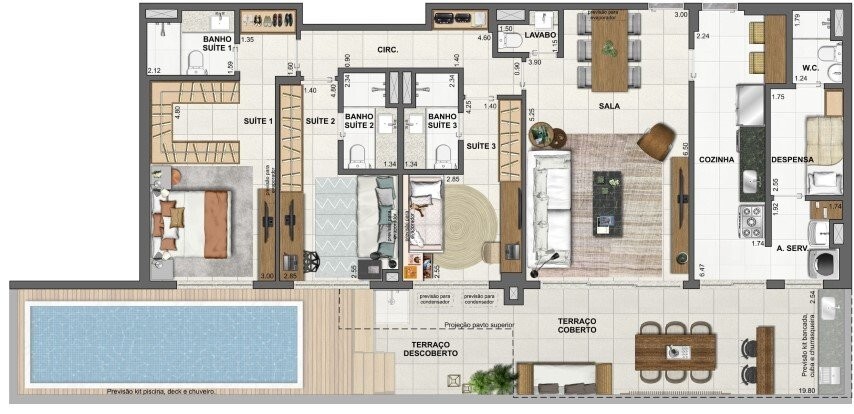 Apartamento, 3 quartos, 139 m² - Foto 47