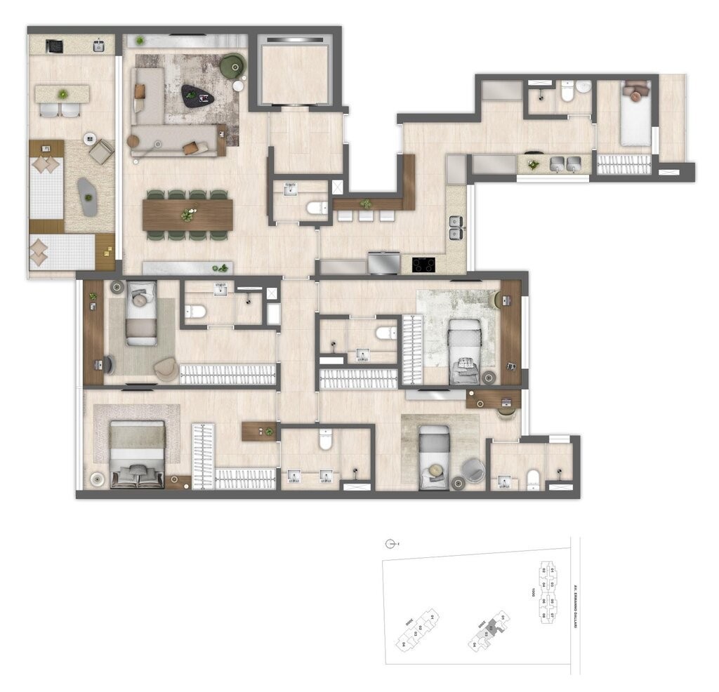 Apartamento, 4 quartos, 199 m² - Foto 69
