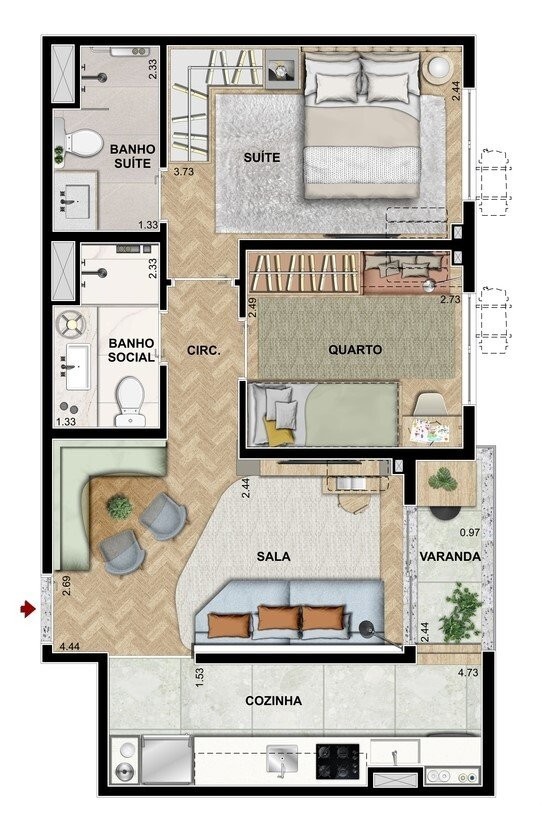 Apartamento à venda com 2 quartos, 53m² - Foto 30