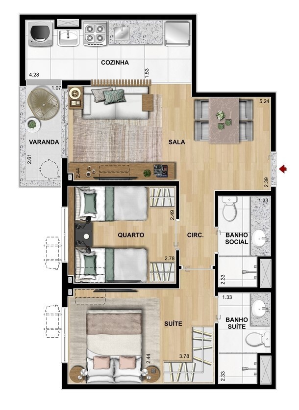 Apartamento à venda com 2 quartos, 53m² - Foto 32