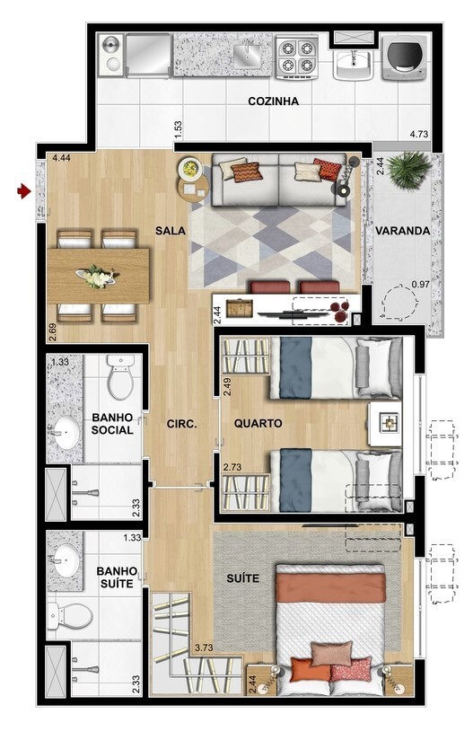 Apartamento, 3 quartos, 68 m² - Foto 29