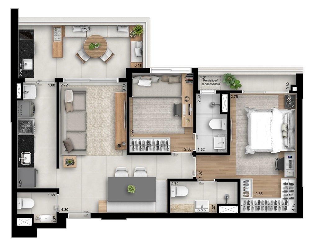 Apartamento, 2 quartos, 63 m² - Foto 2