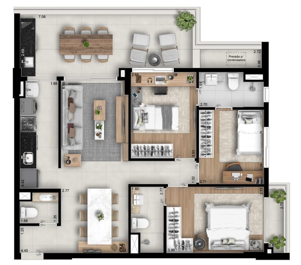 Apartamento, 2 quartos, 63 m² - Foto 3