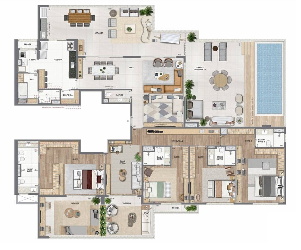 Apartamento, 4 quartos, 185 m² - Foto 62