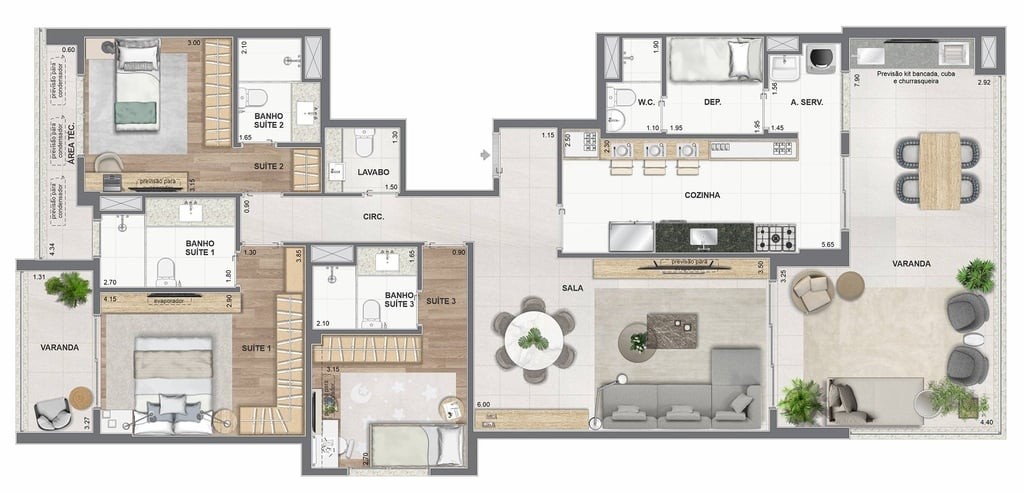 Apartamento, 4 quartos, 185 m² - Foto 56
