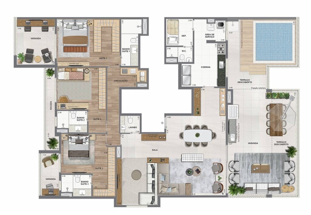 Apartamento, 4 quartos, 185 m² - Foto 60