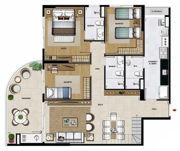 Apartamento, 4 quartos, 122 m² - Foto 43
