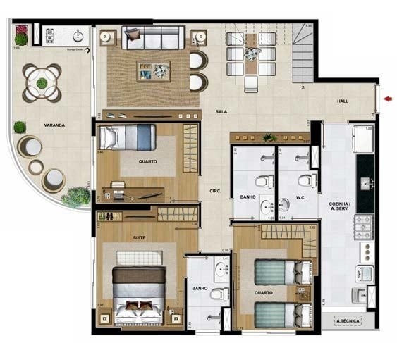 Apartamento, 4 quartos, 122 m² - Foto 41