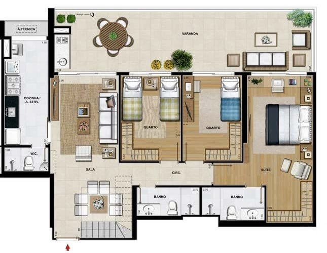 Apartamento, 4 quartos, 122 m² - Foto 47