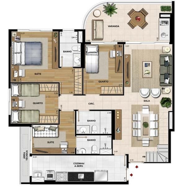 Apartamento, 4 quartos, 122 m² - Foto 45