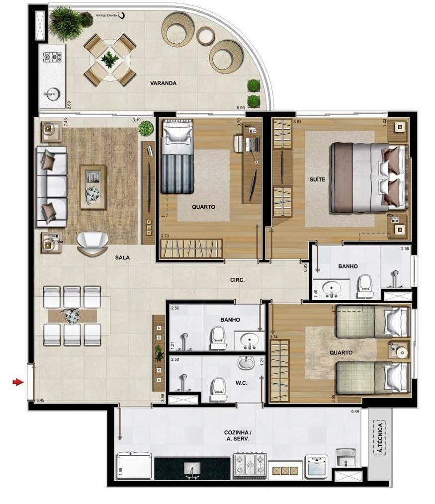 Apartamento, 4 quartos, 122 m² - Foto 25