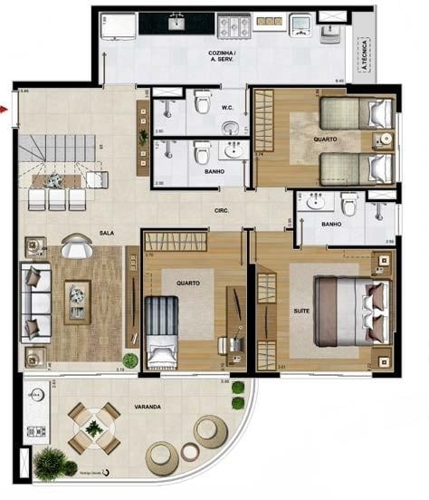 Apartamento, 4 quartos, 122 m² - Foto 35