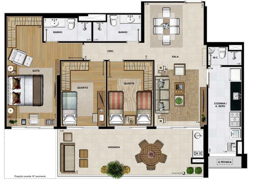 Apartamento, 4 quartos, 122 m² - Foto 28