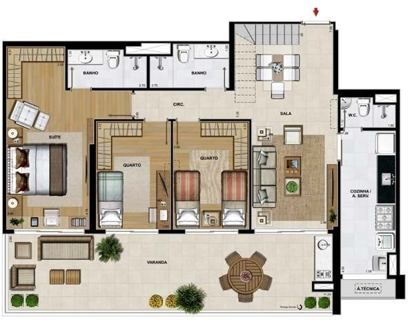 Apartamento, 4 quartos, 122 m² - Foto 49