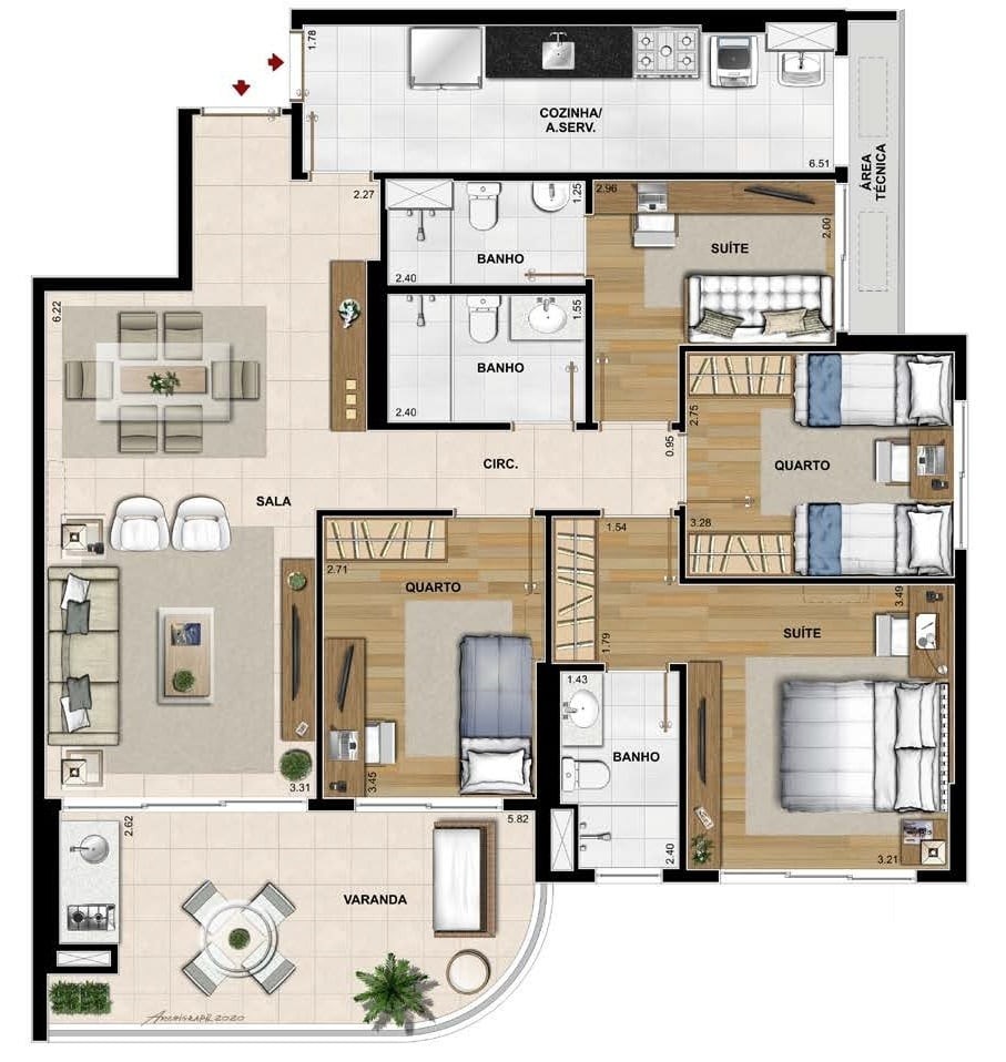 Apartamento, 4 quartos, 122 m² - Foto 29