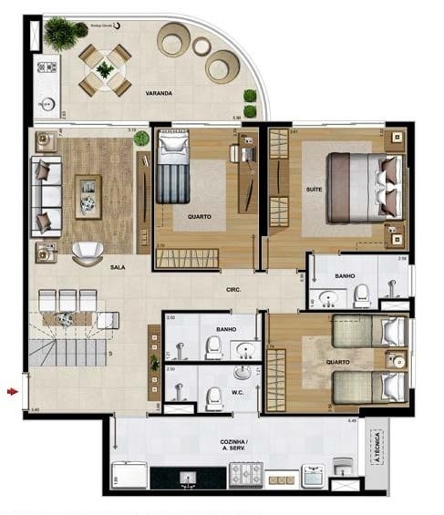 Apartamento, 4 quartos, 122 m² - Foto 37