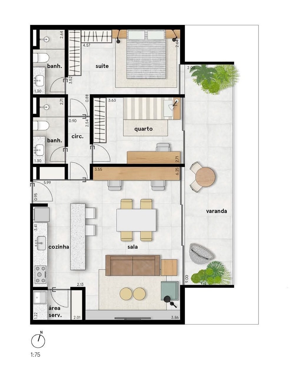 Cobertura, 1 quarto, 77 m² - Foto 25