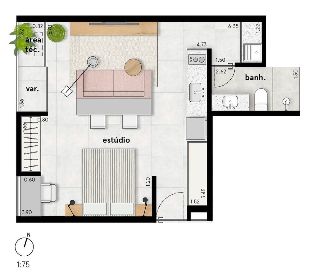 Cobertura, 1 quarto, 77 m² - Foto 20