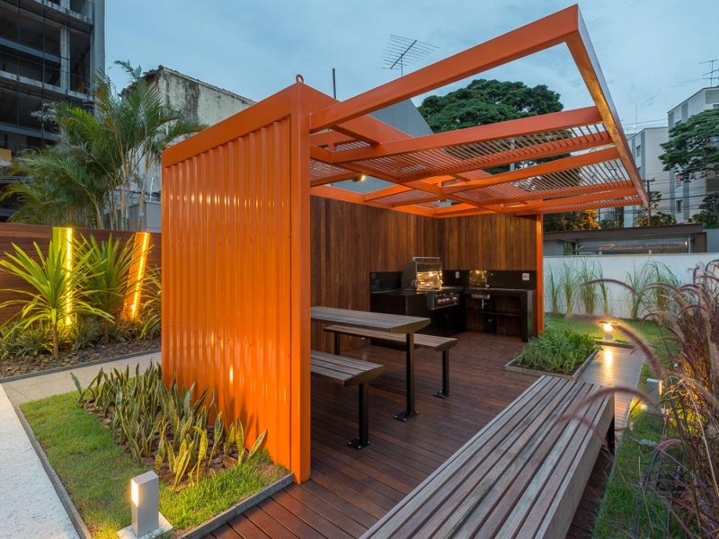 O Studio possui 35 metros quadrados com terraço e 1 vaga de garagem.I