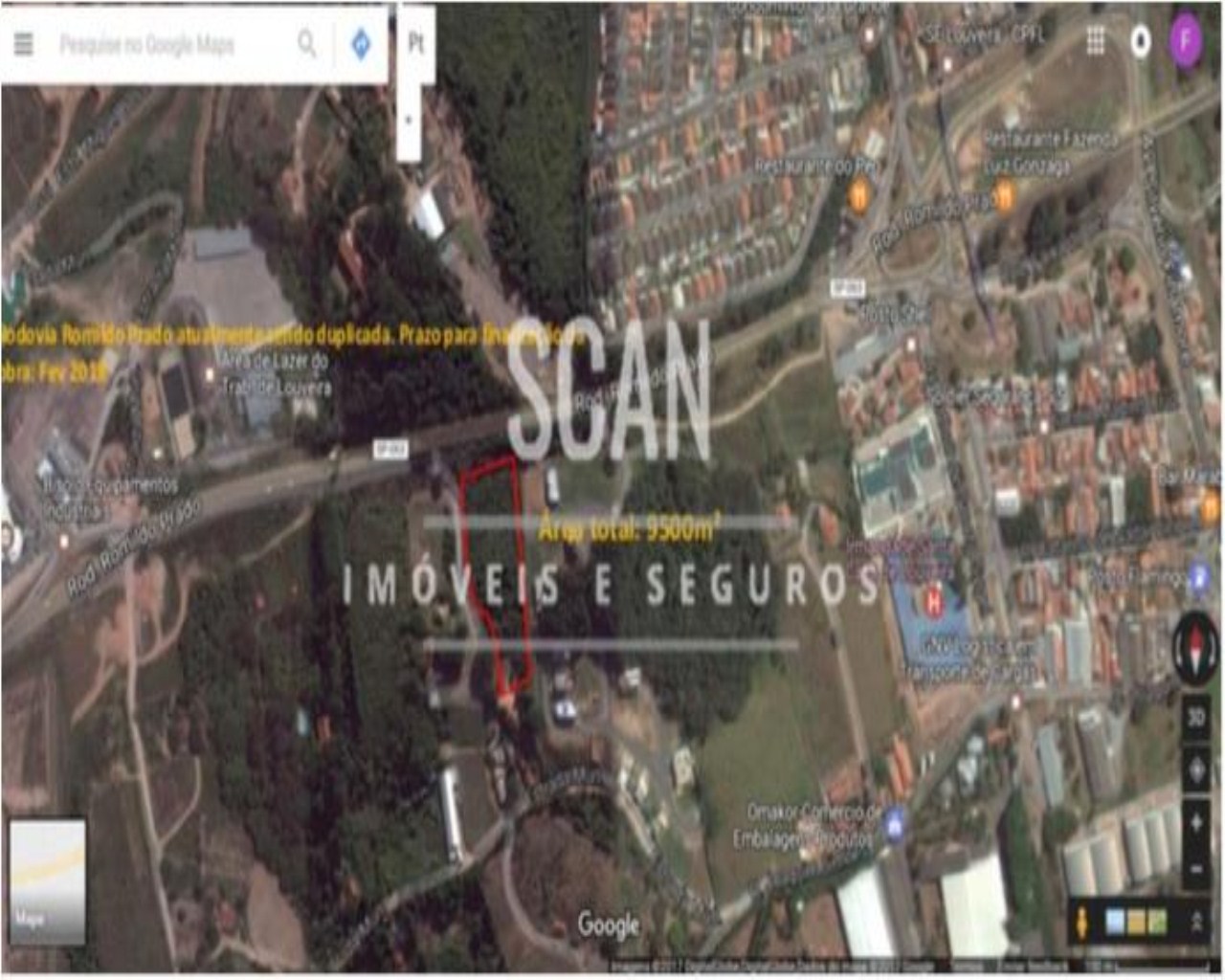Lote/Terreno Comercial de 9500m² no bairro Jardim Vera Cruz, em Louveira | Eu Corretor