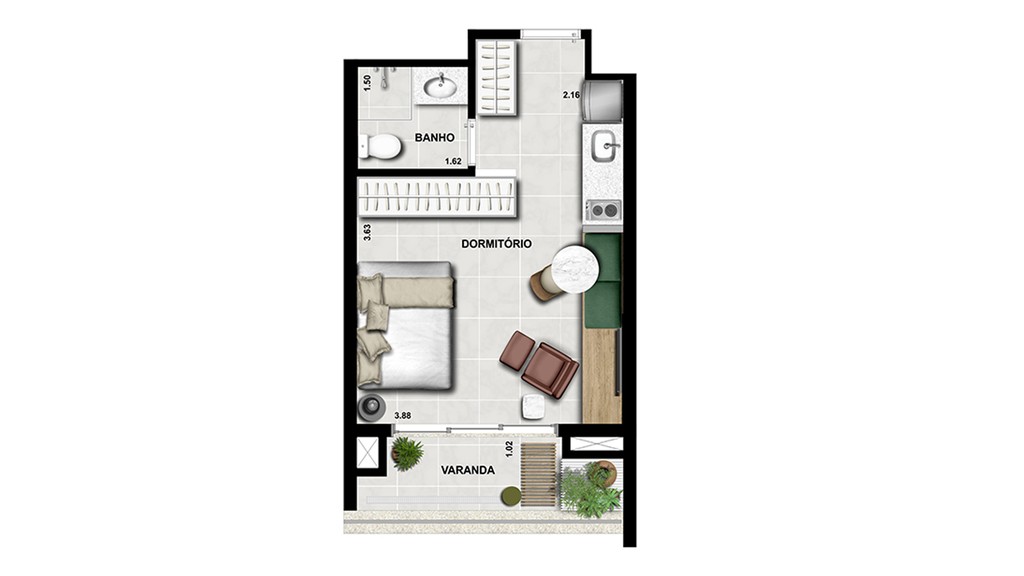Apartamento à venda com 1 quarto, 24m² - Foto 20
