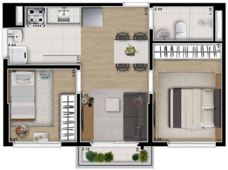 Apartamento à venda com 2 quartos, 41m² - Foto 18