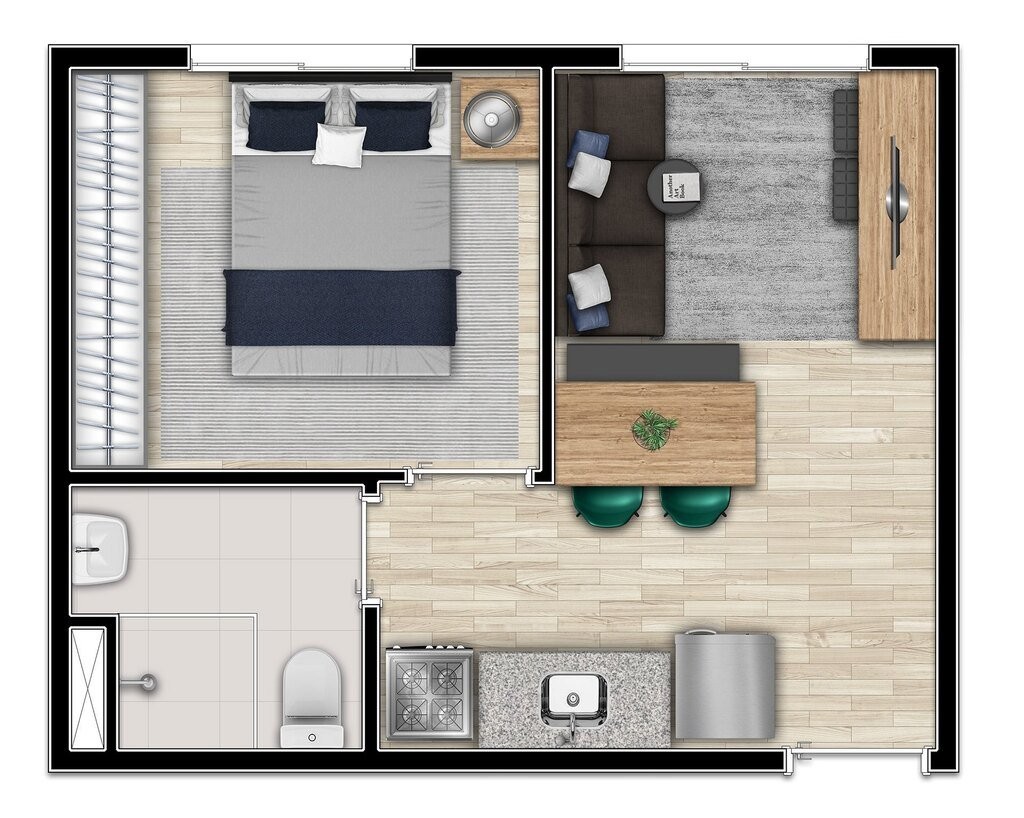 Apartamento, 1 quarto, 32 m² - Foto 10