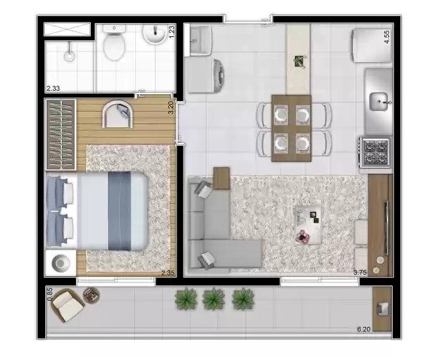 Apartamento, 1 quarto, 34 m² - Foto 14