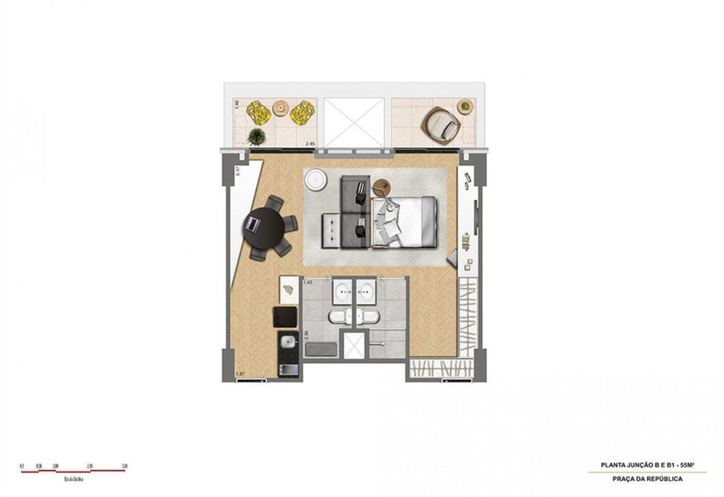 Apartamento, 1 quarto, 39 m² - Foto 14