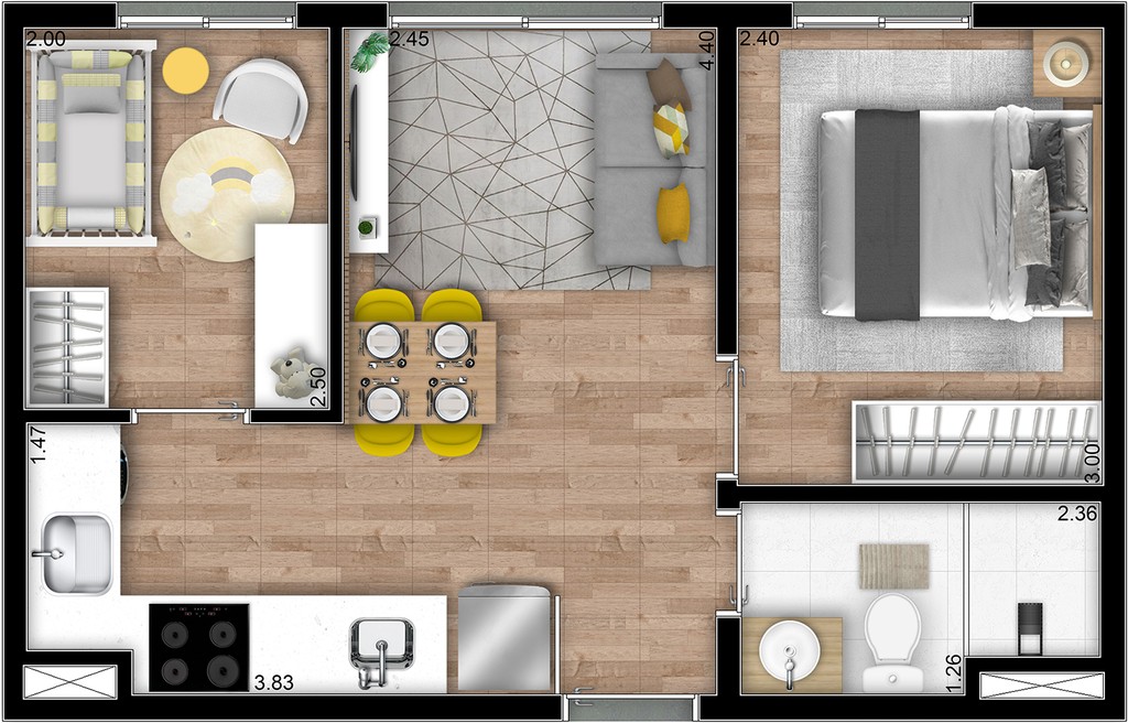 Apartamento, 2 quartos, 34 m² - Foto 22