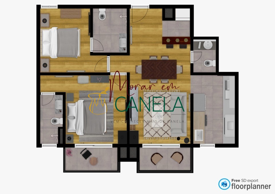 Apartamento à venda com 2 quartos, 79m² - Foto 3
