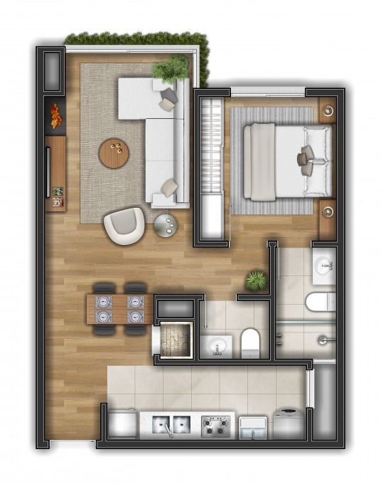 Apartamento, 1 quarto, 65 m² - Foto 19