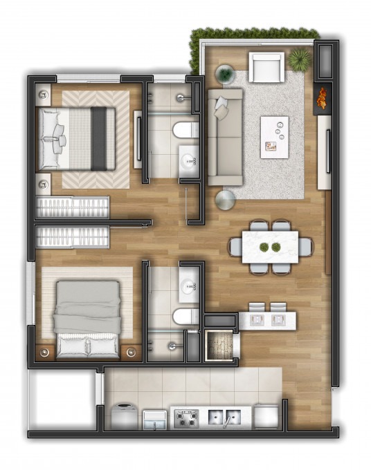 Apartamento, 2 quartos, 71 m² - Foto 33