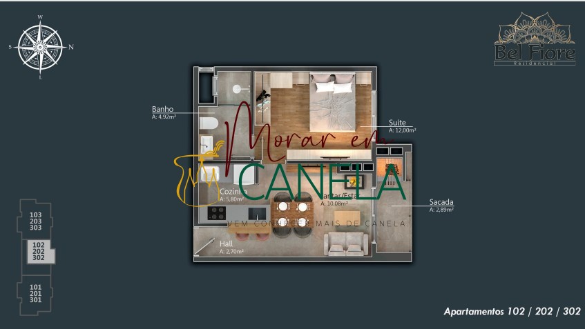 Apartamento à venda com 1 quarto, 44m² - Foto 12