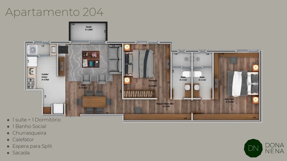 Apartamento, 2 quartos, 71 m² - Foto 4
