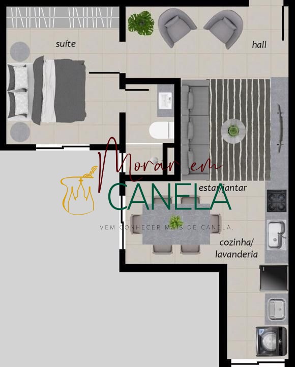 Apartamento, 1 quarto, 44 m² - Foto 2