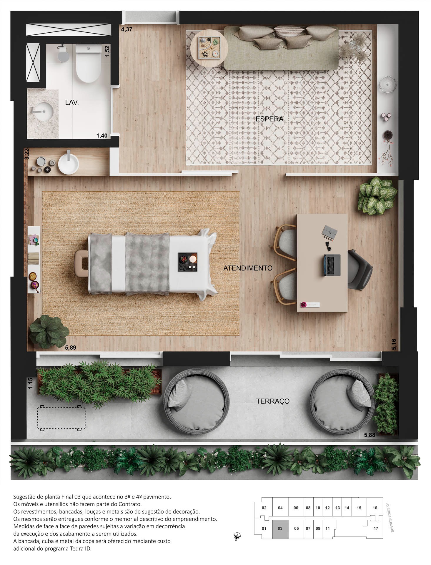Sala Comercial de Alto Padrão em Condomínio à Venda em Perdizes, São Paulo-SP: 1 Quarto, 1 Sala, 1 Banheiro, 42m².