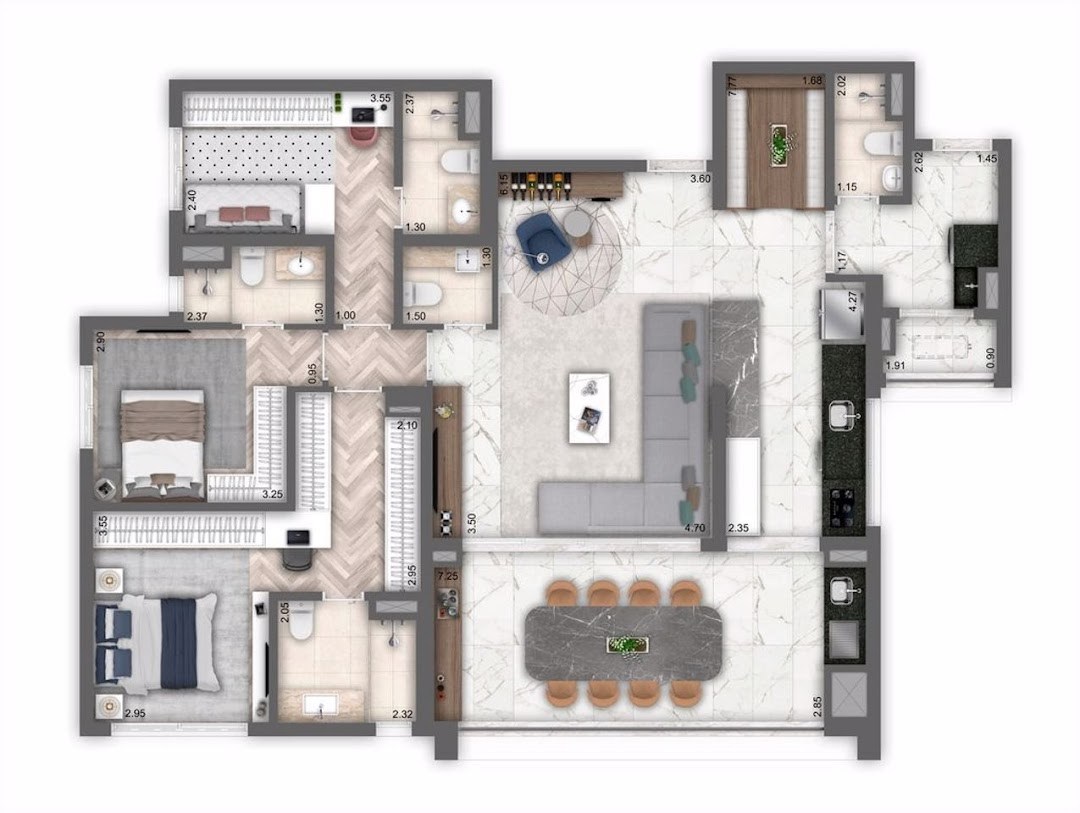 Apartamento, 3 quartos, 145 m² - Foto 12