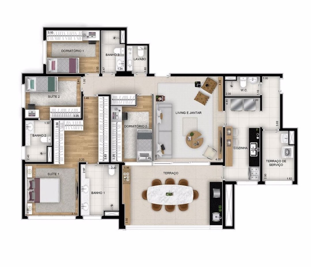 Apartamento, 4 quartos, 153 m² - Foto 1