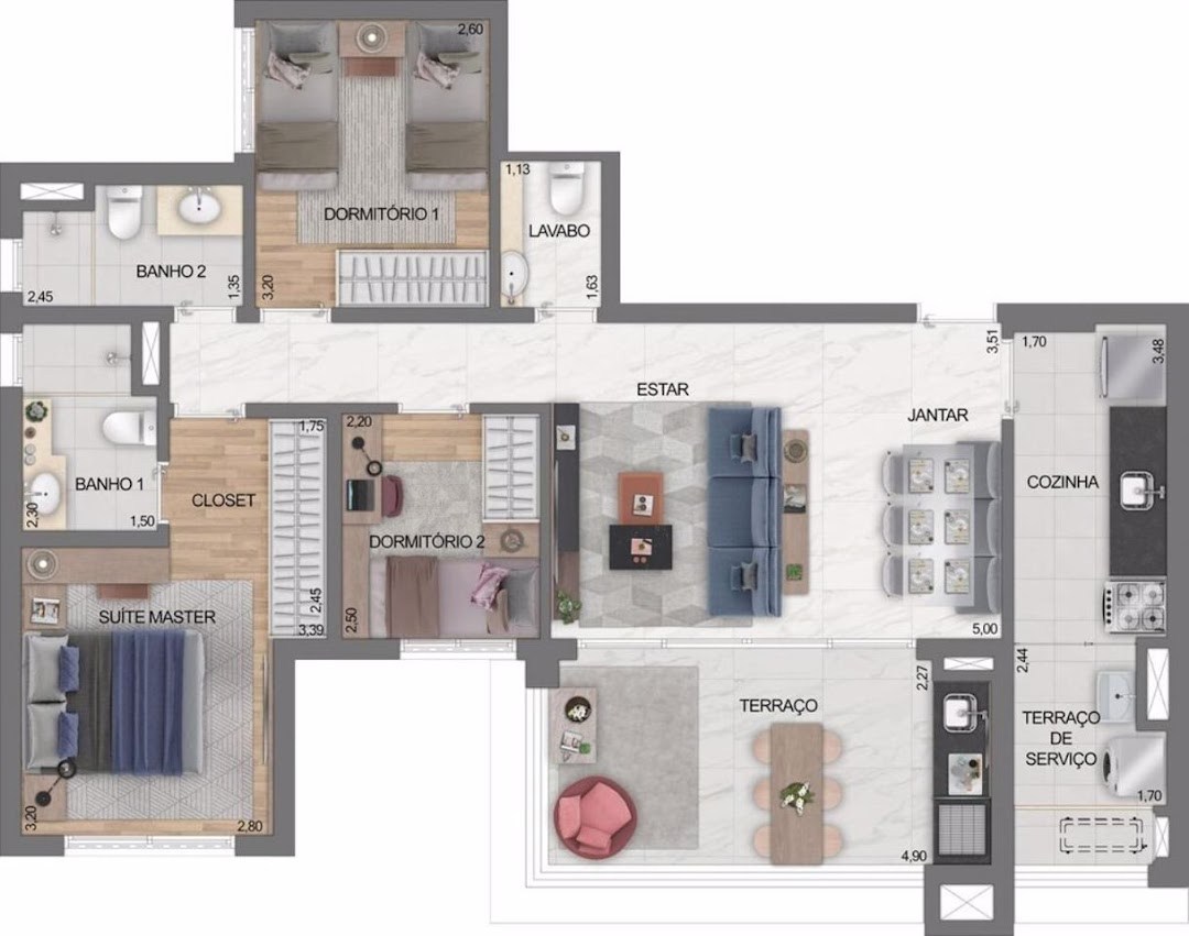 Apartamento, 4 quartos, 130 m² - Foto 3