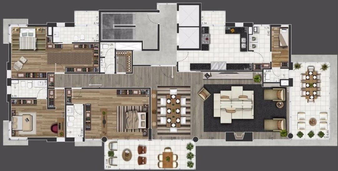 Apartamento, 2 quartos, 211 m² - Foto 4