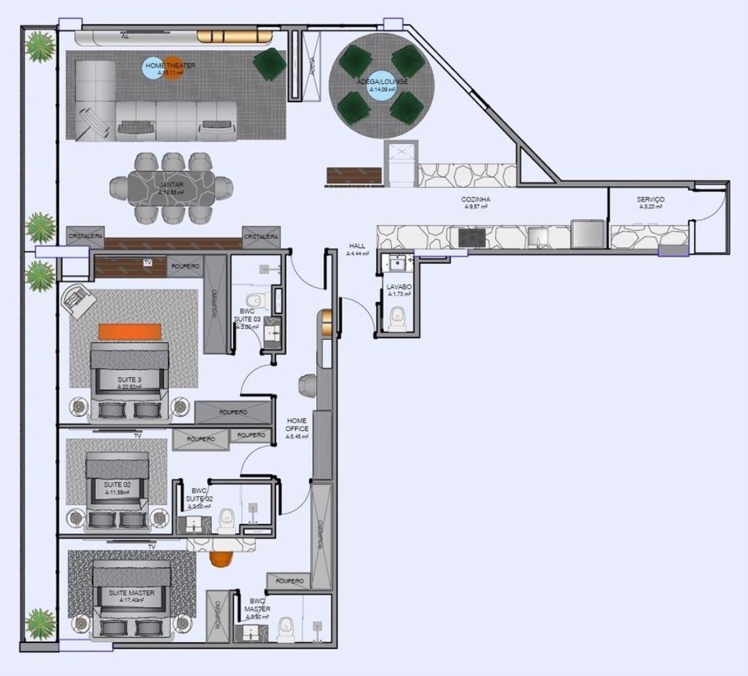 Apartamento, 1 quarto, 93 m² - Foto 6