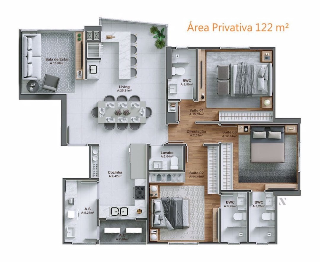 Apartamento, 3 quartos, 122 m² - Foto 18
